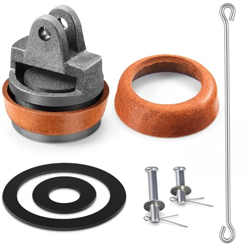 Sinmoe Ersatzkolben für Schwengelpumpen Typ 75 Kolbenstange Dichtungsringe | Ersatzteil Set mit Kolbenmanschette, Ledermanschette, Flanschdichtung, Bolzen, Für Garten Handpumpe, Wasserpumpen