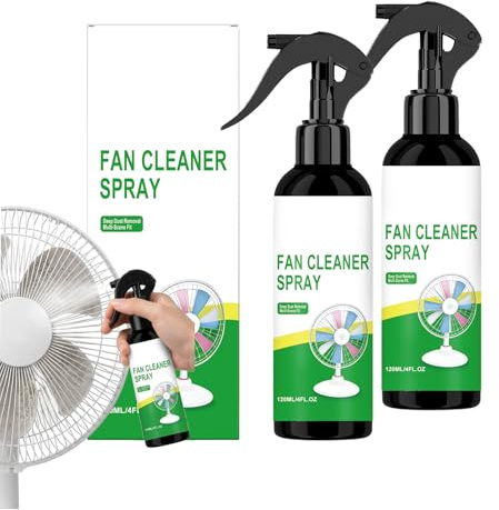 Fan Cleaner Spray, Cleaning Foam for Table, Floor & Tower Fans, Multifunctional Dust & Oil Remover for Fan Blades, Air Conditioner Vents, Blinds, Computer Cases, Home & Office Cleaning (2PCS)