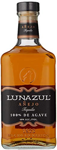 Lunazul Anejo Tequila | 70cl | 40% ABV | Award Winning | Anejo Tequila | 100% Agave | Small Batch | Hand harvested and hand crafted | Aged in bourbon barrels |