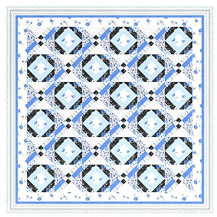 MONTOJ Midnight Quilt-Tischset mit 4 Platzdeckchen für Esstische, waschbar, 30,5 x 30,5 cm