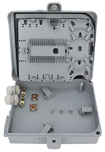 Walfront Fiber Termination Box, Fiber Optical Terminal Box 12 FTTH Indoor Outdoor Fiber Optical Splitter Box IP65