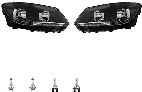 Scheinwerfer Set H7/H15 für Touran 1T3 1T1 1T2 Caddy III inkl. Osram Lampen mit Stellmotor LWR