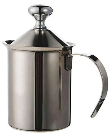 Mousseur à Lait Manuel, 500ml Acier Inoxydable Lait Frother Maille Filtre de Précision pour Cappuccino et Café Latte