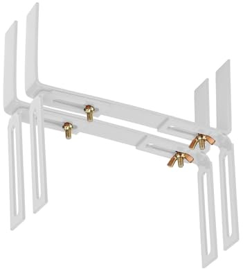 BigDean 2 Blumenkastenhalter weiß Standard H-Form Balkonkastenhalter | Einfache Befestigung für Pflanzkästen und Blumenkästen, verstellbarer Kastenhalter aus Metall, extrem Robust und langlebig