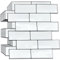 WALPLUS 3D Tile Stickers Peel and Stick Backsplash Splashback Decals Tile Transfer for Kitchen Bathroom Living Room Stick on Tile Waterproof London Minimalist Brilliant White 6 Sheets 30.5cm(12)