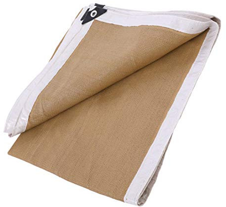 XQHD Voile ombrage rectangulaire imperméable, Tissu d'ombre de Jardin Toile ombrage perméable füR Patio, pergola, terrasse,Beige-2x6m