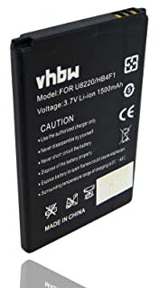 vhbw Batería Recargable Compatible con Huawei MiFi E6939, P51, Pocket WiFi C01HW, T5, T8808D Router (1500 mAh, 3,7 V, Li-Ion)