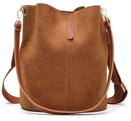 HDBD Borsa a Secchiello Borsa a Tracolla per Donna Borsa a Tracolla Vintage in Pelle PU con Tracolla Regolabile Borse a Tracolla retrò