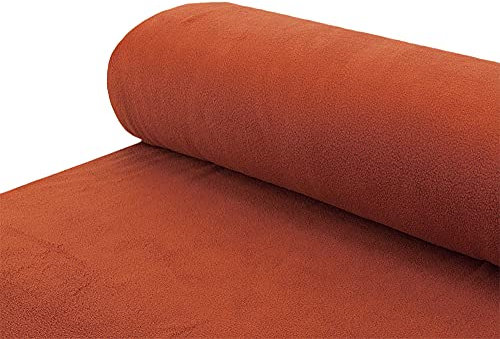 Polar Fleece Stoff Antipilling einfarbig kupfer - Meterware ab 25 cm x 150 cm - Stoff zum Nähen