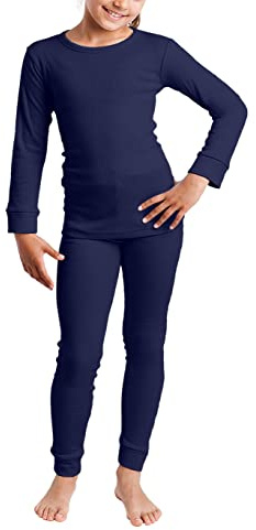 Cocain underwear 2 Stück Lange Kinder Thermo Unterhosen Thermo-Unterhemden für Kinder, innen angeraut, kuschelig warm, 122/128-158/164
