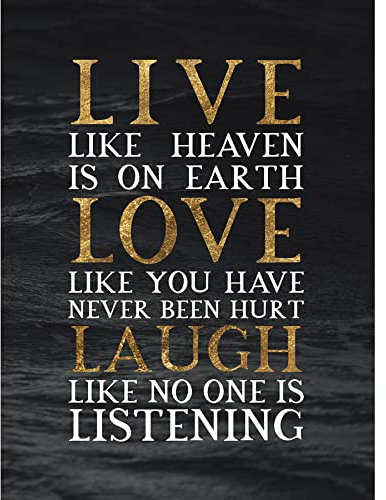 Artery8 Slate Quote Live Love Laugh Unframed Art Print Poster Wall Decor 12x16 inch Zitieren Liebe Mauer Deko