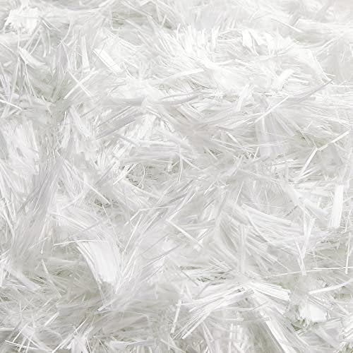 Fabbay Fiberglas für Zementmörtel, Betonfaserverstärkung, Anti-Durchsickern, reißfest, weiße Fasern für Beton, Zement, Arbeitsplatten, Gebäude, Wand, Gartenboden, 19 mm, 1 Stück