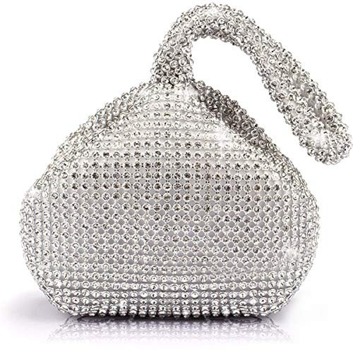 Mingfuxin Damen Abendhandtasche, Funkelnde Strass Glitter Schultertasche Clutch Geldbörsen Party-Handtaschen Hochzeit-Dinner-Tasche Für Mädchen Kosmetik Accessoires Taschen