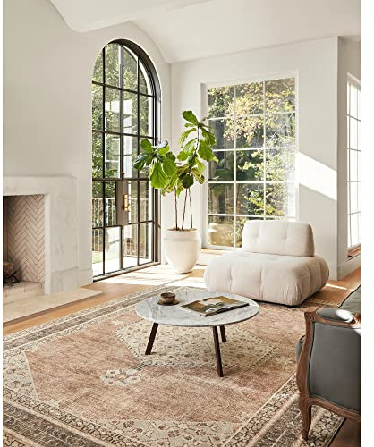 Livabliss x Becki Owens Lila Vintage – Area Carpet 120x170 cm for Living Room & Dining – Traditional Multicolour Boho Style, Easy Care, Tan, Brown, Grey