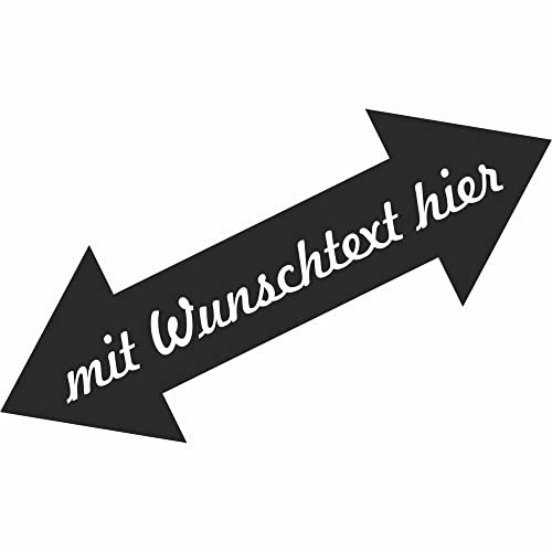 Klebeetiketten - Aufkleber - Design Doppelpfeil - mit Wunschtext - Bild - Logo - personalisiert - Namensaufkleber - benutzerdefiniert für Firmenlogos - Schule - Kinder - KITA