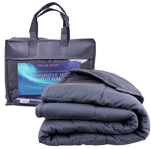 Polar Night Gewichtsdecke für Erwachsene 135 x 200 cm, 9kg - Weighted Blanket für tiefen Schlaf, Schwere Decke, Therapiedecke aus 100% Mikrofaser, Entspannungsdecke Oeko-TEX® 100 Standard Bettdecke