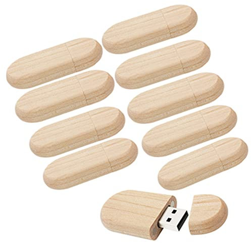 Lot de 10 clés USB en bois (USB2.0 16 Go)