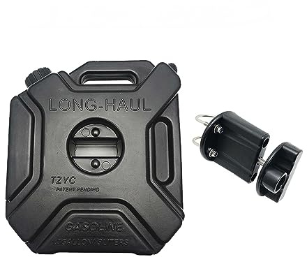 Dowrap Motorrad 3L 5L Tragbare Kunststoffdosen Gas Kraftstofftank Notfall Backup SUV Motorrad Benzin Diesel Lagerung Gastank mit Schloss (Color : Blac-3L with Bracket)