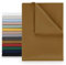 Blumtal Basic Bettlaken 280 x 275cm - Pflegeleichtes Betttuch aus weichem, gebürstetem Mikrofaser-Gewebe, ohne Gummizug, Pumpkin Spice - Braun