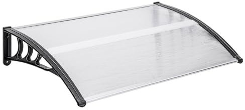 Natliedop Vordach für Vordertür im Freien, Regenschutz, Markise, Vordach, Fenster, Dachabdeckung für Tür, Veranda, Regenschutz, Polycarbonat-Dachbahnen, Markise, Terrassentür, Vordächer für draußen
