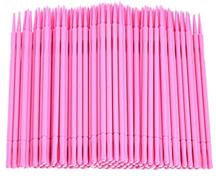 100 Disposable Pink Micro Brush Swab Eyelash Extension Applicators