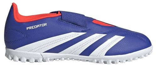 adidas Predator Club Velcro J Football Boots Turf, Botas de fútbol, Lucid Blue/Cloud White/Solar Red, 28 EU