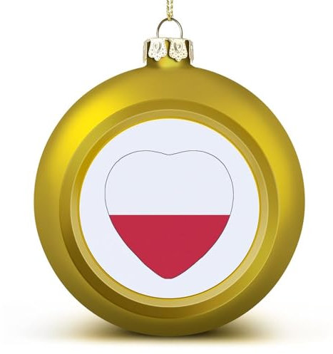 Weihnachtskugeln Ornamente Polen Flagge Weihnachtsdekorationen Polen Baumkugeln für Urlaub Weihnachten Party Dekoration