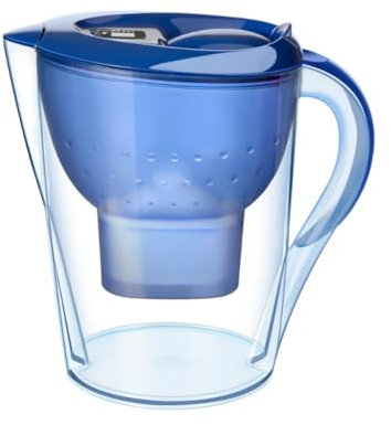 HAZARA Küche nach Hause Wasserreiniger, Aktivkohle-Wasserfilter Flasche Wasserreiniger, verbesserte Wasserfiltration System alkalischen Spender Aktivwasser Wasserfilter-blue