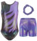 FEOYA Kinder Mädchen 3Pcs Turnanzug Ärmellose Gymnastikanzug Ballett Tanz Gymnastik Bodysuit Top mit Shorts Haarband Set Diamant Gymnastik Kleidung für Mädchen K 9-10 Jahre
