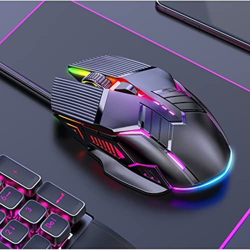 Luminous Wired Mechanical Gaming Mouse - Mute, Portable for Laptop, PC - Cool Computer Accessories