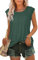 florynova Women’s Basic Tops Loose Fitted T-Shirts Comfortable Solid Color Tunic with Jeans(Green,M)