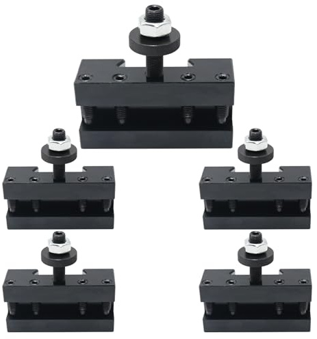 EATAKWARD 250-201 Quick Change Turning & Facing Lathe Tool Post Holder for BXA Tool Posts 250-200 or 250-222 (5 PCS)