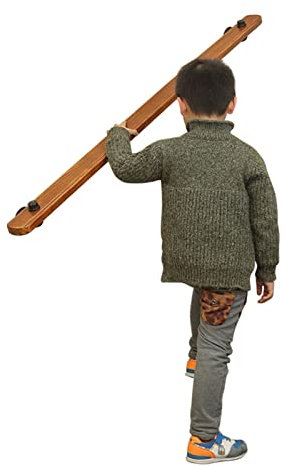 Non-Slip Wood Handrails for Indoor Stairs, Safety Non-Slip Stair Rail Complete Kit with Metal Bracket, Wall Mounted Wooden Staircase Handrail Home Garden Lofts Decking Railings (Size : 6ft)