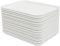 24 vassoi in plastica, antiscivolo, rettangolari, in plastica, per cucina, sala da pranzo, 36 x 27 x 2 cm (bianco)
