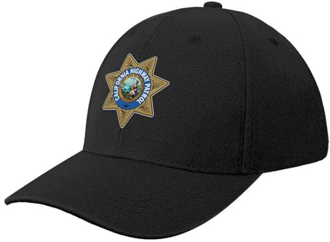 VELUNE California Highway Patrol – Abzeichen – Schild – Logo – Trooper Polizei Baseball Cap Golf Hut Golf Wear Hut Herren Damen Geschenk