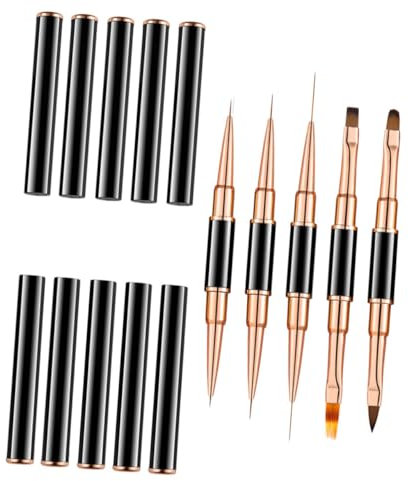 TOYZFRIENDY 2sets Nail Art Liner Pens Nail Drawing Pens Set Manicure Set French Manicure Kit 5pcs*2