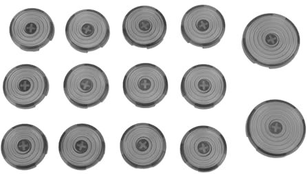 14 Pcs Fighting Game Keyboard Keycap, Diameter Transparent Replacement Keycaps for Fighting Game Keyboard with Matte Treatment, Injection Molded, Easy Installation (Black)