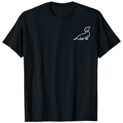 Dackel Dackelhund Silhouette line art Hund lustig T-Shirt