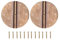 Charnières rondes en laiton, accessoire de quincaillerie Antique chinois, 2 jeux de charnières de meubles de 6cm