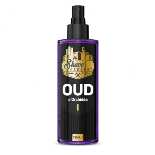 THE SHAVE FACTORY Aftershave-Kölnischwasser – Oud 01 d'Orchidée 250ml – Sanfte & Erfrischende Pflege nach der Rasur – Natürlicher, von Orchideen inspirierter Duft
