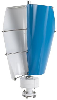HUIZHITENGDA Vertikale Windkraftanlage Dreiphasen 800W 12 V 24 V 48 V Windmühle Generator Wind Turbine Kit Mit Laderegler Für Wind- Und Solarstromerzeugung (Blau),12v