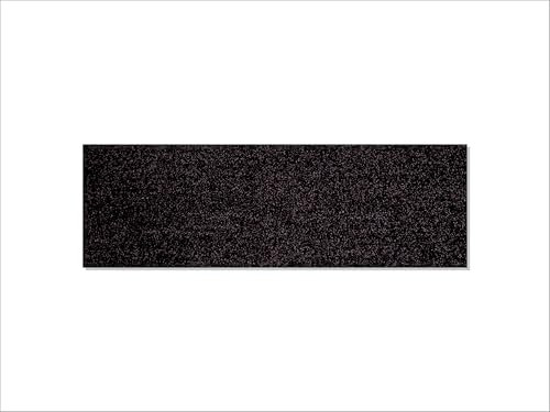 Keilbach Designprodukte – Fußmatte terrazza – 87 x 28 cm – 7 Farben – hochwertiger Schuhabstreifer – rutschfest, waschbar, dicht gewoben, Gute Schmutz- und Feuchtigkeitsaufnahme (Black)
