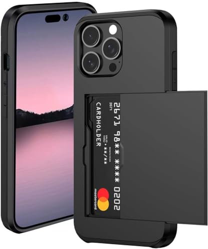 Cesryorsis für iPhone 14 Pro hülle mit kartenfach, Silikon TPU Handyhülle, Ultra Dünn, Soft, Stoßfest Schutzhülle，Bumper Cover for iPhone 14 Pro