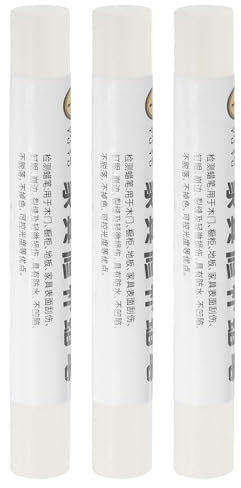 sourcing map Furniture Repair Crayons, 3Pcs - Wood Wax Filler Stick, Furniture Markers Touch Up - for Scratches Holes Tables Desks Wooden Floors Cover Ups, Cream White