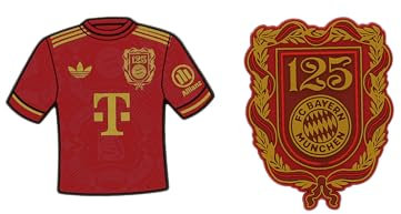 FC Bayern München I Magnet 2er-Set 125 Jahre I Rot