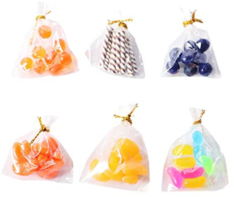 Milisten 6bags Miniature Food Photography Props of Dollhouse Dessert Toys for Playing House Decor Realistic Mini Food Accessories for Boys and Girls Includes Blueberry Candy