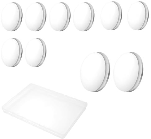 DEANKEJI 10 Stück Duschvorhang Magnet, Weiß, Rund, Magnetisch, Vorhang Magnete, Gardinenbeschwerer, Geeignet für Vorhänge, Tischdecken, Duschvorhänge