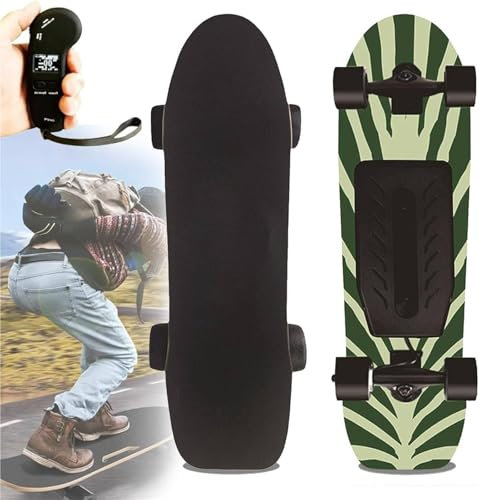 Lbxlhr Elektrisches Skateboard, elektrisches Longboard, kabellose Fernbedienung, Höchstgeschwindigkeit von 22 km/h, 150 kg Tragfähigkeit, 5800-mAh-Akku, elektrische Skateboards für Erwachsene(C)