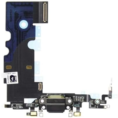 Eutoping Placa de puerto de carga para Apple iPhone SE (2ª generación), color negro, con cable flexible IC de carga rápida, repuesto