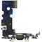 Eutoping Placa de puerto de carga para Apple iPhone SE (2ª generación), color negro, con cable flexible IC de carga rápida, repuesto